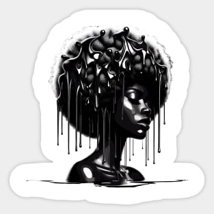 Afrocentric Woman Dripping With Melanin Sticker